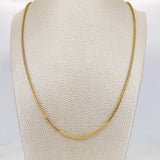 Cadena Franco 5.5g / 60cm / 1.54mm Dos Oros Amarillo Blanco 18K