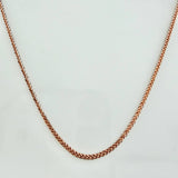 Cadena Franco 3.5gr / 60cm / 1.36mm Dos Oros Blanco Rosa +3 18K $