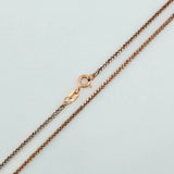 Cadena Franco 2.7gr / 60.2cm / 1.35mm Dos Oros Blanco Rosa +3 18K $