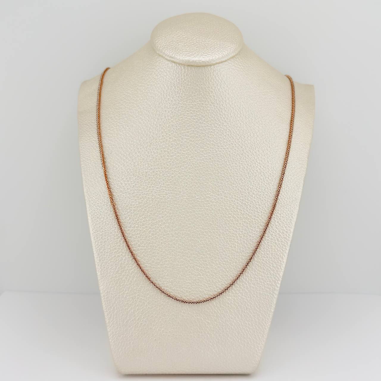 Cadena Franco 3.6gr / 60.2cm / 1.39mm Dos Oros Blanco Rosa +3 18K $