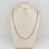 Cadena Franco 3.5gr / 60cm / 1.36mm Dos Oros Blanco Rosa +3 18K $