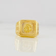 Anillo Sello Bordeado Aguila 3.75g / T10 1/4 Oro Amarillo 18K