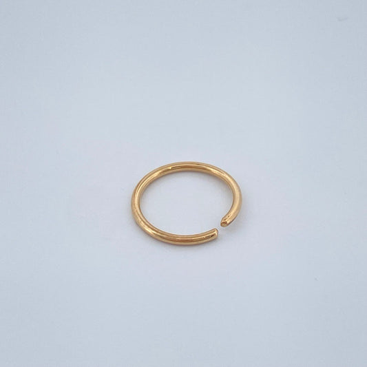 Piercing Aro Liso 0.25gr / 1cm / Oro Amarillo 18K $