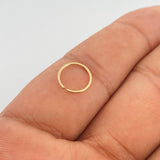 Piercing Aro Liso 0.25gr / 1cm / Oro Amarillo 18K $