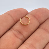 Piercing Earcuff Simulador 0.65gr / 1cm / Oro Amarillo 18K $
