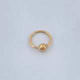 Piercing Aro Bola 0.25gr / 1cm / Oro Amarillo 18K $
