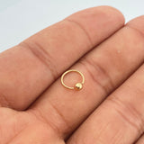 Piercing Aro Bola 0.25gr / 1cm / Oro Amarillo 18K $