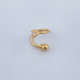 Piercing Espiral Cuatro Garras 0.5gr / 1cm / Oro Amarillo 18K $