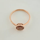 Anillo Solitario Halo 1.8gr / T7 / Oro Rosa 18K &
