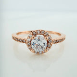 Anillo Churumbela Halo 2.05gr / T7 / Oro Rosa 18K &