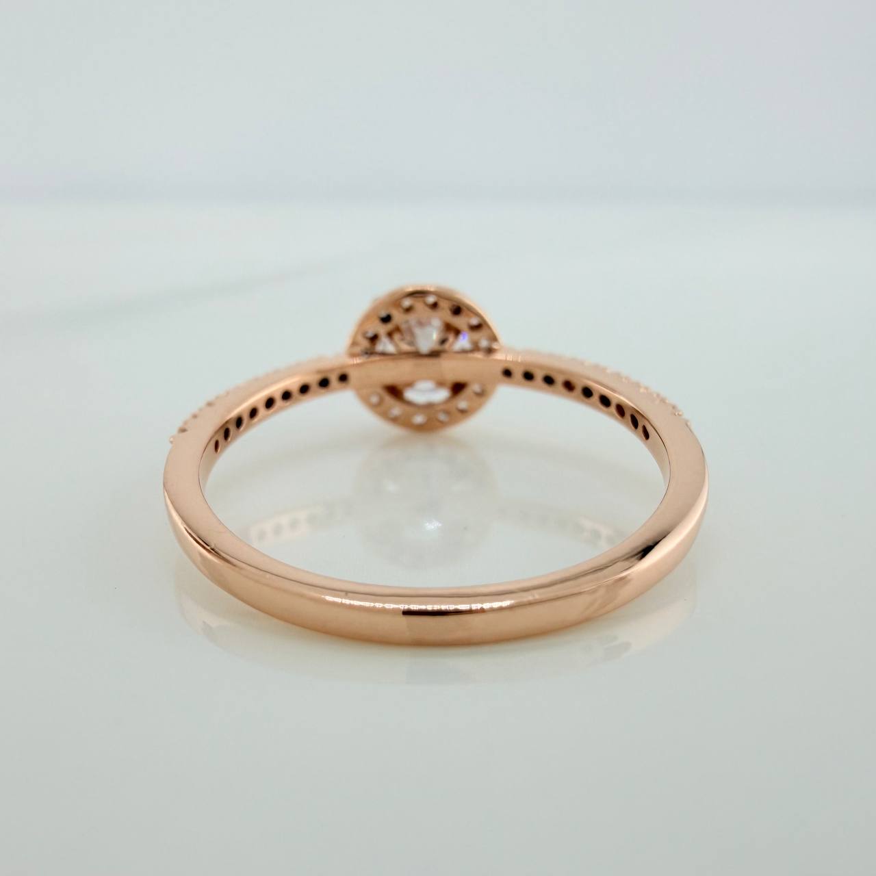 Anillo Churumbela Halo 2.05gr / T7 / Oro Rosa 18K &