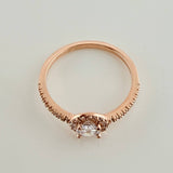 Anillo Churumbela Halo 2.05gr / T7 / Oro Rosa 18K &