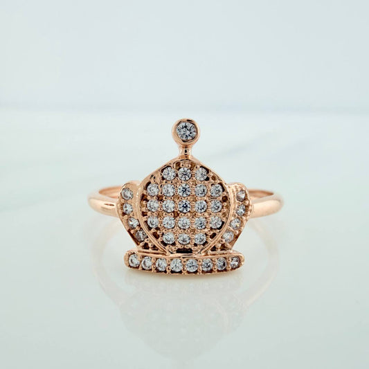 Anillo Corona 1.65gr / T7 3/4 / Oro Rosa 18K &