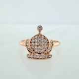 Anillo Corona 1.65gr / T7 3/4 / Oro Rosa 18K &