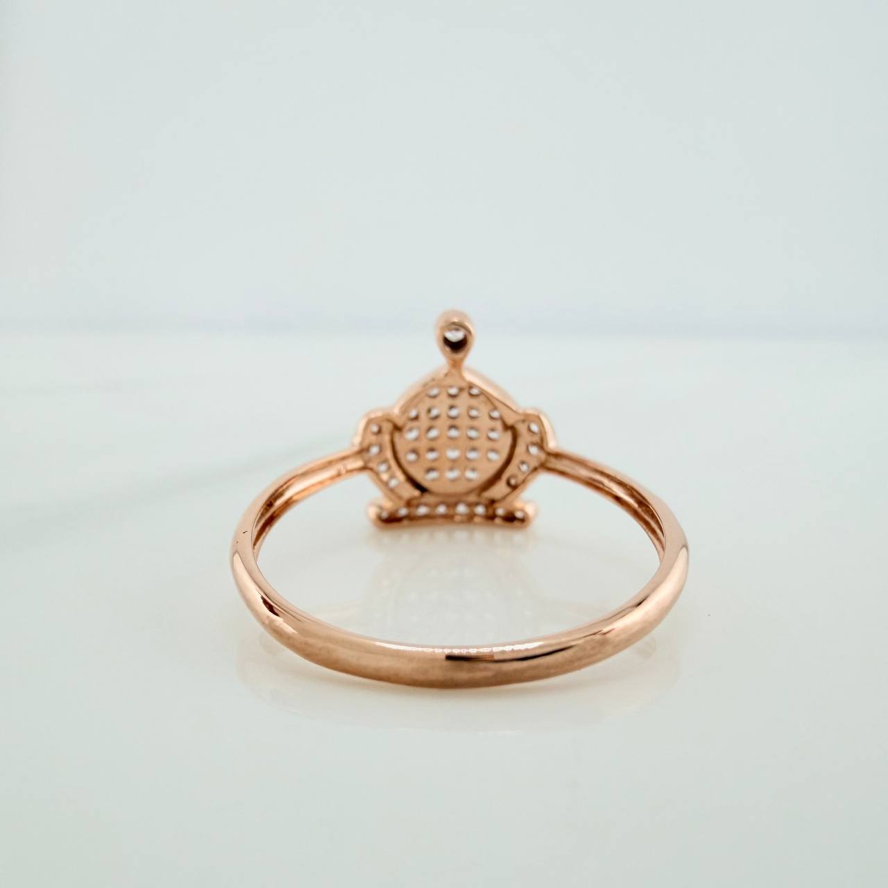 Anillo Corona 1.65gr / T7 3/4 / Oro Rosa 18K &