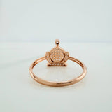 Anillo Corona 1.65gr / T7 3/4 / Oro Rosa 18K &