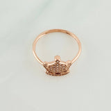 Anillo Corona 1.65gr / T7 3/4 / Oro Rosa 18K &