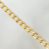 Pulso Cubano 1.3gr / 12.5cm-14cm / 2.2mm Placa Rectangular Curva Oro Amarillo +1
