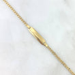 Pulso Cubano 1.45gr / 14.5cm-15.5cm / 2.2mm Placa Rectangular Curva Oro Amarillo +1