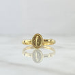 Anillo Sello Virgen Milagrosa 1.2gr / T7 3/4 / Nudo Liso Oro Amarillo 18K *