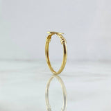 Anillo Sello Virgen Milagrosa 1.1gr / T6 3/4 / Nudo Liso Oro Amarillo 18K ©