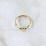 Anillo Sello Corazón 1.2gr / T6 1/2 / Nudo Liso Oro Amarillo 18K ©
