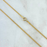 Cadena China 2.1gr / 40cm / 1.4mm Oro Amarillo +1 18K