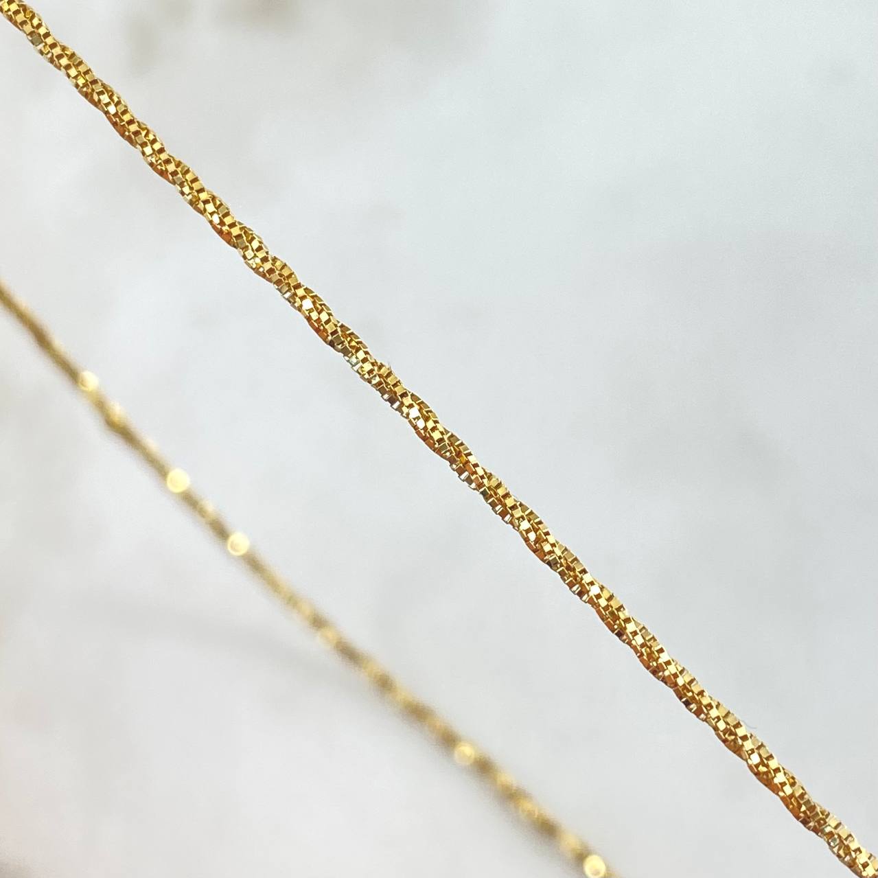 Cadena Veneciana En Espiral 3.05gr / 45cm / 1.2mm Oro Amarillo +3 18K ©