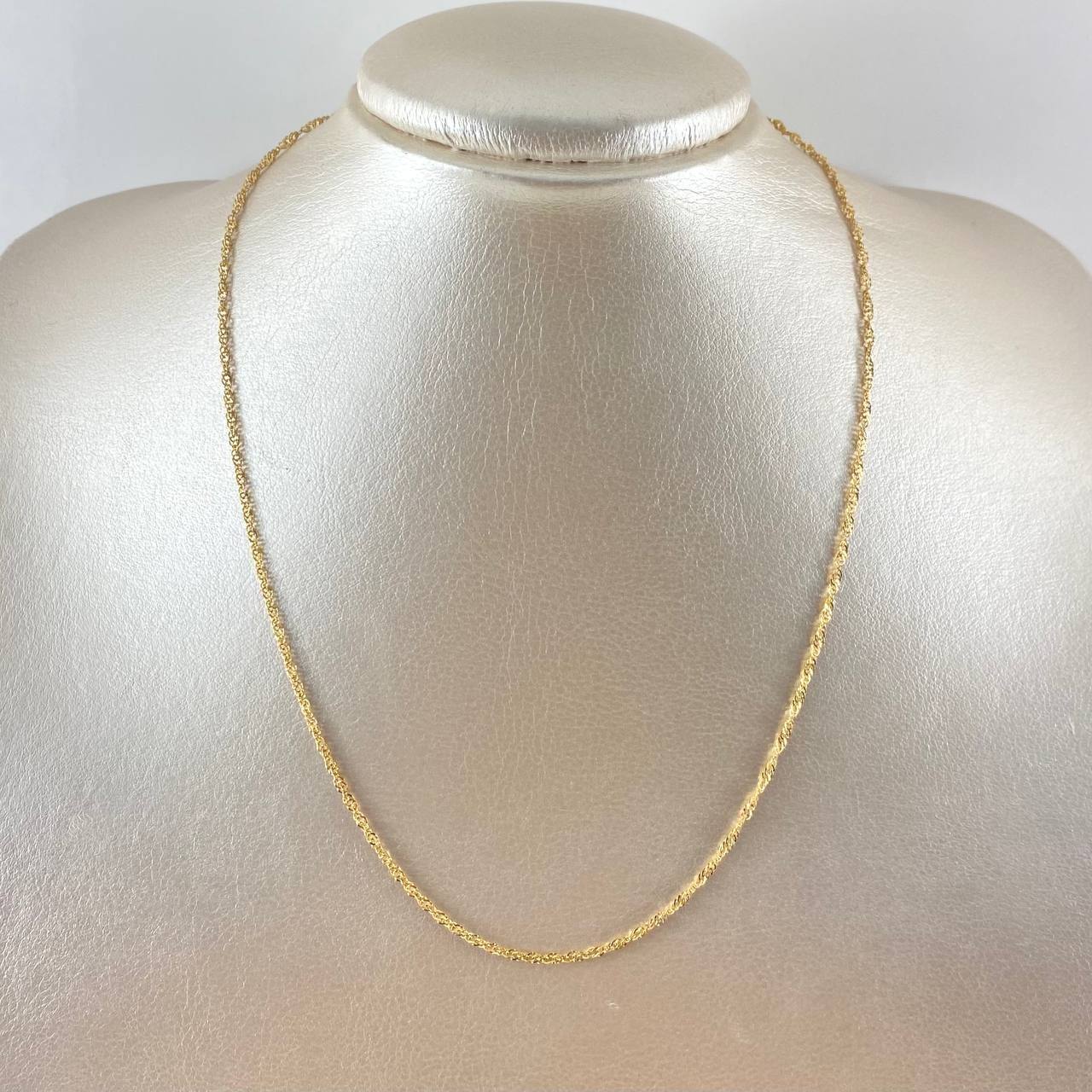 Cadena Singapur 0.95gr / 45cm / 1.7mm Oro Amarillo +3 18K ©