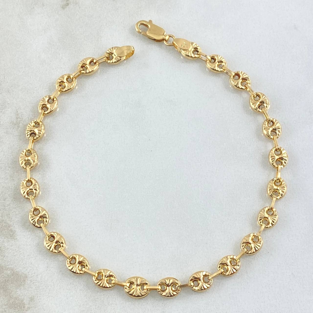 Pulso GC 3.95gr / 18cm / 4.8mm Diamantado Oro Amarillo 18K