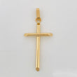 Dije Cruz Puntas Planas 1.3gr / 4cm / Oro Amarillo 18K &