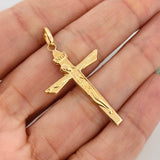 Dije Cruz Cristo Inri 1.5gr / 4cm / Oro Amarillo 18K &