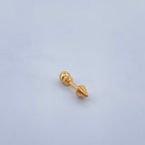 Piercing Punta 0.35gr / 1.2cm / Oro Amarillo 18K $