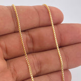 Cadena Veneciana 5.55gr / 40cm / Dos Oros Amarillo Blanco +3 18K +