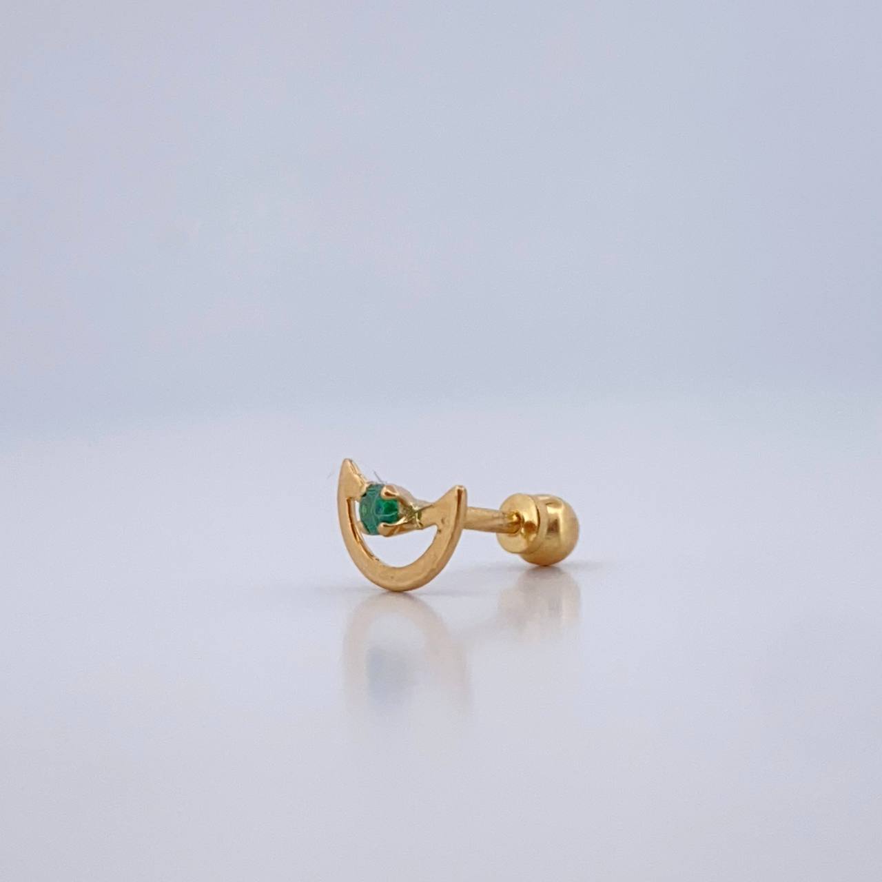 Piercing Media Luna 0.35gr / 1cm / Oro Amarillo 18K $