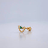 Piercing Media Luna 0.35gr / 1cm / Oro Amarillo 18K $