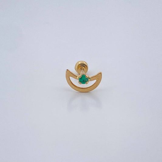 Piercing Media Luna 0.35gr / 1cm / Oro Amarillo 18K $