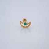 Piercing Media Luna 0.35gr / 1cm / Oro Amarillo 18K $