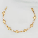 Pulso Halo Trebol 7g / 17.05cm / 2.45mm Oro Amarillo 18K