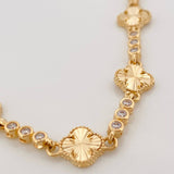 Pulso Halo Trebol 7g / 17.05cm / 2.45mm Oro Amarillo 18K
