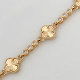 Pulso Halo Trebol 7g / 17.05cm / 2.45mm Oro Amarillo 18K