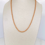 Cadena Militar Media Luna 21.4gr / 72cm / 3mm Oro Rosa 18K %