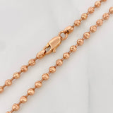 Cadena Militar Media Luna 21.4gr / 72cm / 3mm Oro Rosa 18K %