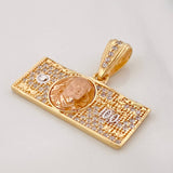 Dije One Dolar 3.65g / 3.05cm Tres Oros Amarillo Blanco 18K