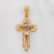 Dije Cruz Cristo Milagroso 3.85g / 4cm Tres Oros 18K