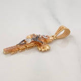 Dije Cruz Cristo Milagroso 3.85g / 4cm Tres Oros 18K