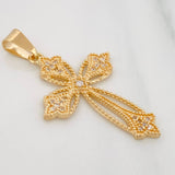 Dije Cruz Floreada 2.95g / 4cm Oro Amarillo 18K