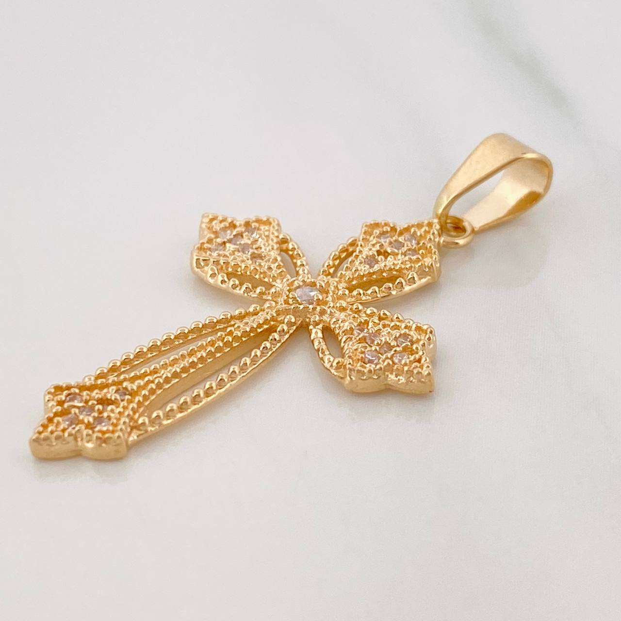 Dije Cruz Floreada 2.95g / 4cm Oro Amarillo 18K