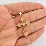 Dije Cruz Floreada 2.95g / 4cm Oro Amarillo 18K