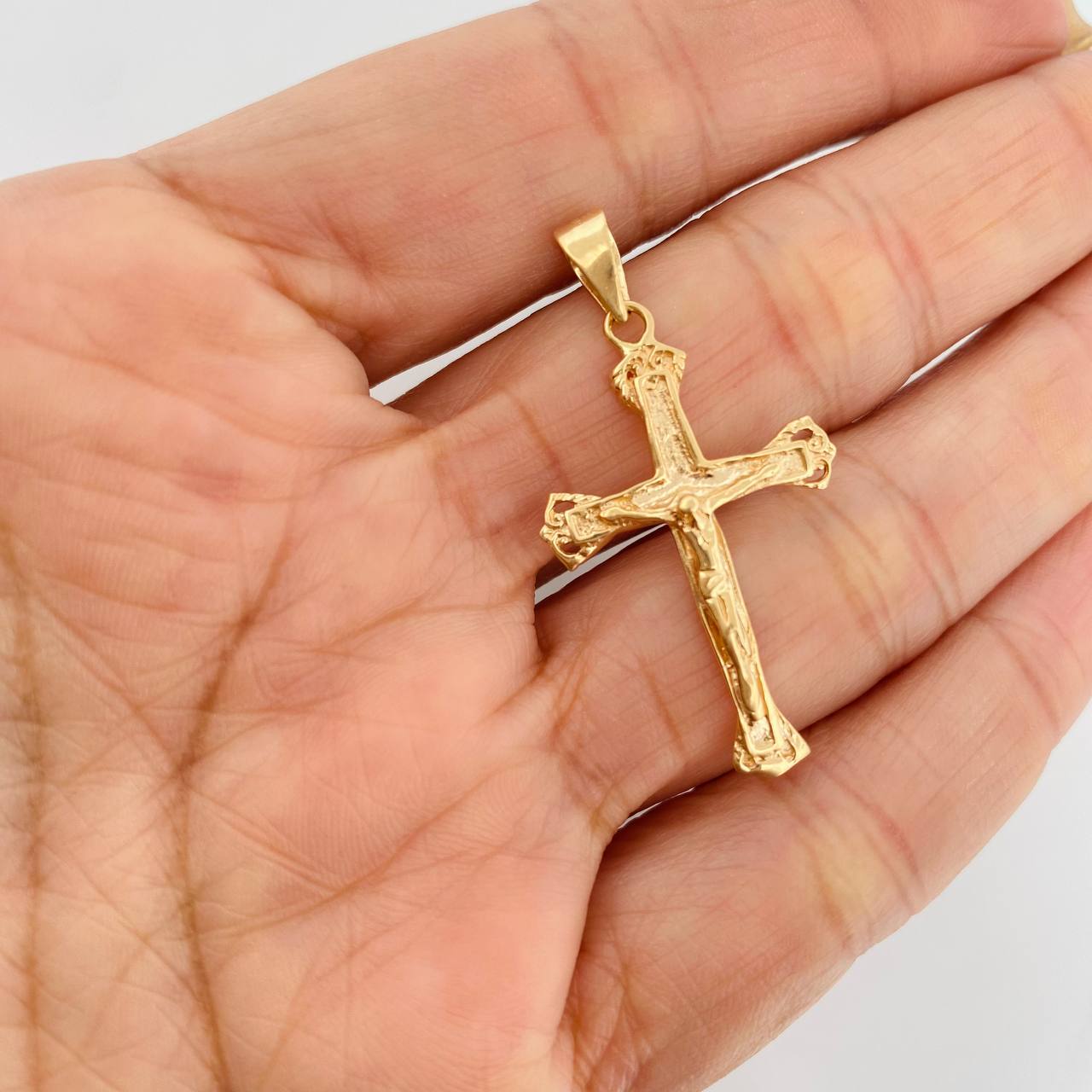 Dije Cruz Cristo 2.85g / 4cm Oro Amarillo 18K
